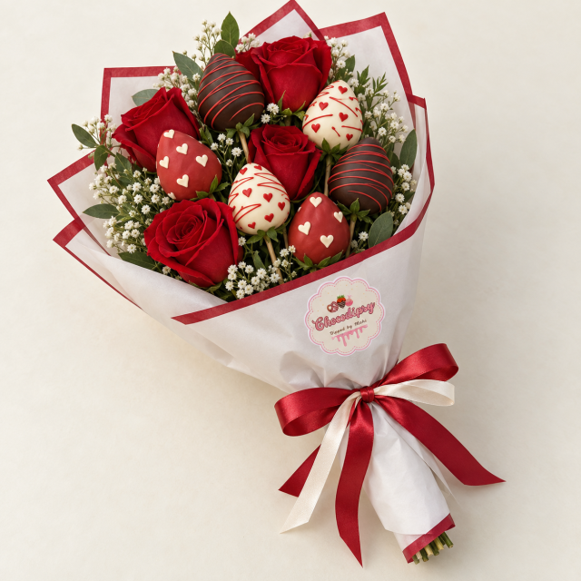 Red Rose Berry Bouquet