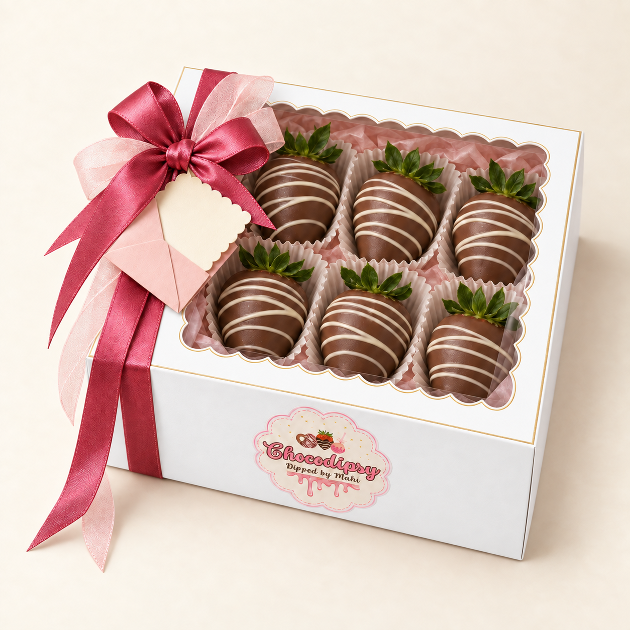 Signature Drizzle Strawberry Box | Chocodipsy